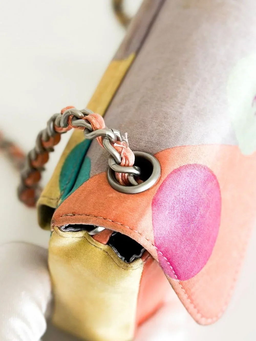 Chanel Mini Shoulder Bag Multicolored Satin Bag - Picture 8 of 16